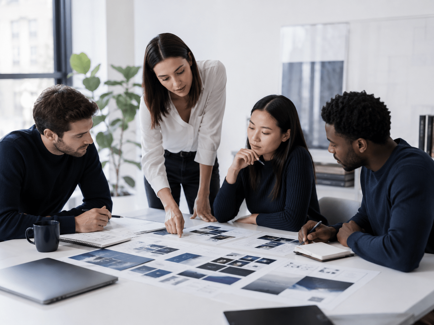 Creative team planning campaigns and content